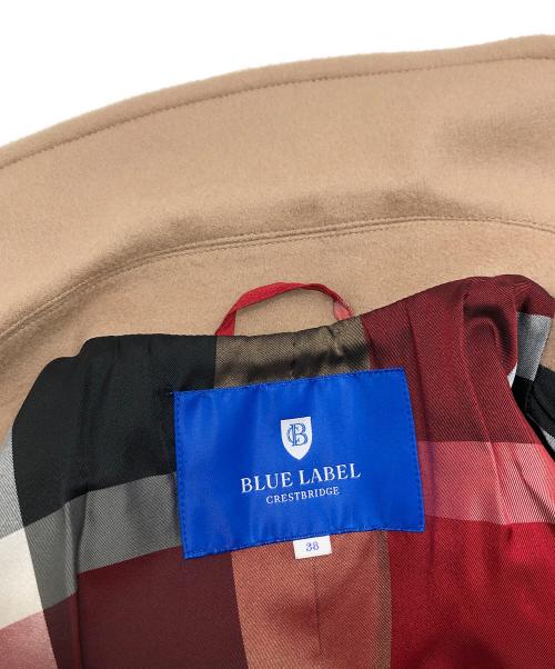 BLUE LABEL CRESTBRIDGE（ブルーレーベルクレストブリッジ）BLUE LABEL CRESTBRIDGE (ブルーレーベルクレストブリッジ) 裏地チェックコート ベージュ サイズ:38の古着・服飾アイテム