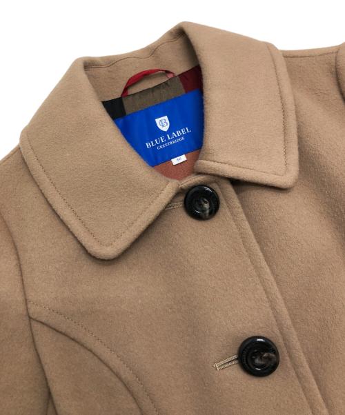 BLUE LABEL CRESTBRIDGE（ブルーレーベルクレストブリッジ）BLUE LABEL CRESTBRIDGE (ブルーレーベルクレストブリッジ) 裏地チェックコート ベージュ サイズ:38の古着・服飾アイテム