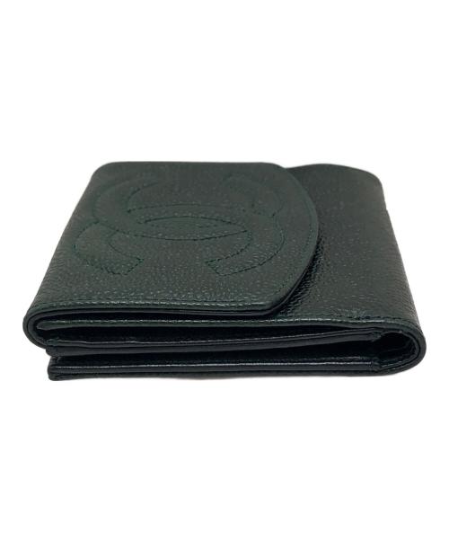 CHANEL（シャネル）CHANEL (シャネル) ココマークウォレット モスグリーン サイズ:表記なしの古着・服飾アイテム