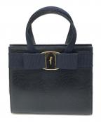 Salvatore Ferragamoサルヴァトーレ フェラガモ）の古着「ヴァラハンドバッグ」｜ネイビー