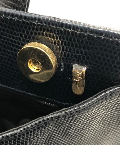 Salvatore Ferragamo（サルヴァトーレ フェラガモ）Salvatore Ferragamo (サルヴァトーレ フェラガモ) ヴァラハンドバッグ ネイビー サイズ:表記なしの古着・服飾アイテム