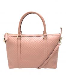GUCCI（グッチ）の古着「マイクログッチシマ2WAYバッグ」｜ピンク
