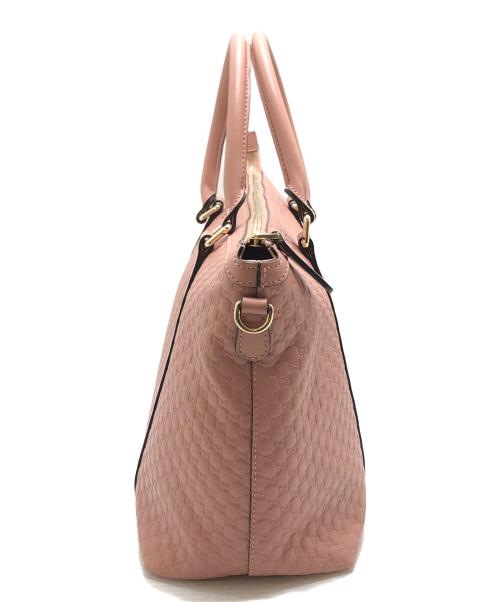 GUCCI（グッチ）GUCCI (グッチ) マイクログッチシマ2WAYバッグ ピンクの古着・服飾アイテム