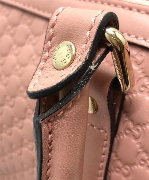 GUCCI（グッチ）GUCCI (グッチ) マイクログッチシマ2WAYバッグ ピンクの古着・服飾アイテム