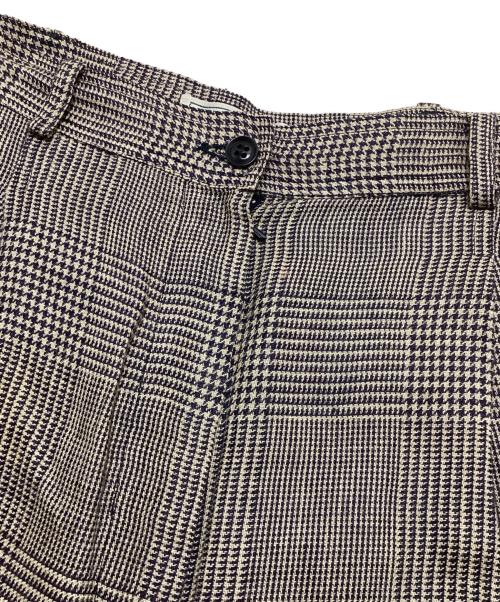 GUCCI（グッチ）GUCCI (グッチ) 千鳥格子柄リネンハーフパンツ ベージュ サイズ:40の古着・服飾アイテム