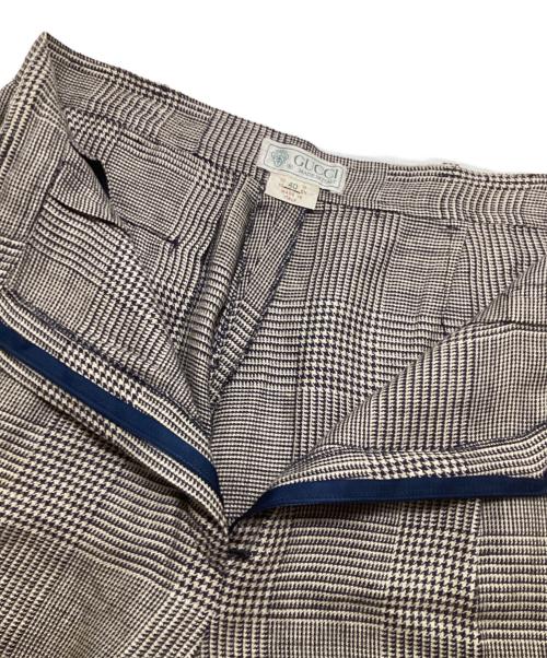 GUCCI（グッチ）GUCCI (グッチ) 千鳥格子柄リネンハーフパンツ ベージュ サイズ:40の古着・服飾アイテム