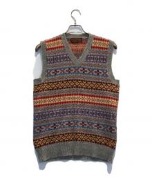 lawrence smith×BEAMS（ローレンススミス×ビームス）の古着「ニットベスト」｜グレー