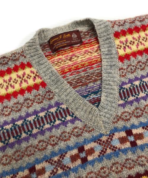 lawrence smith（ローレンススミス）lawrence smith (ローレンススミス) BEAMS (ビームス) ニットベスト グレー サイズ:表記なしの古着・服飾アイテム