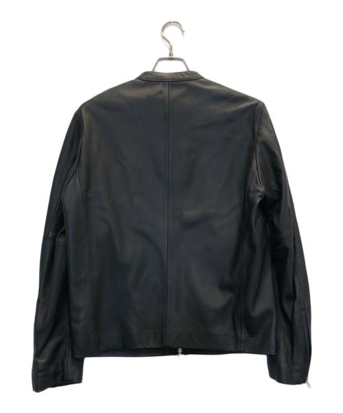 TK TAKEO KIKUCHI（ティーケー タケオキクチ）TK TAKEO KIKUCHI (ティーケー タケオキクチ) ラムレザーシングルライダースジャケット ブラック サイズ:Lの古着・服飾アイテム