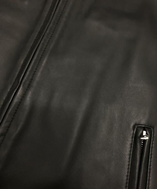 TK TAKEO KIKUCHI（ティーケー タケオキクチ）TK TAKEO KIKUCHI (ティーケー タケオキクチ) ラムレザーシングルライダースジャケット ブラック サイズ:Lの古着・服飾アイテム