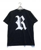 RAF SIMONSラフシモンズ）の古着「ビッグフィットRロゴTシャツ」｜ブラック