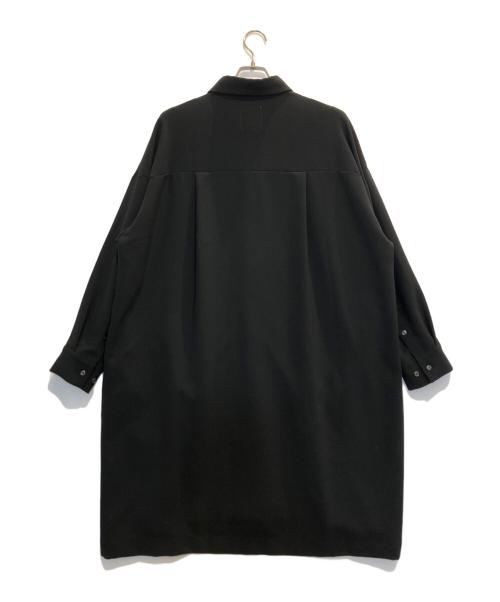 Lui's（ルイス）Lui's (ルイス) サイドスリットビッグシルエットシャツコート ブラック サイズ:Fの古着・服飾アイテム