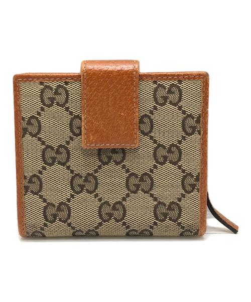 GUCCI（グッチ）GUCCI (グッチ) 二つ折り財布 ブラウンの古着・服飾アイテム