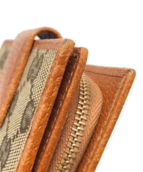 GUCCI（グッチ）GUCCI (グッチ) 二つ折り財布 ブラウンの古着・服飾アイテム