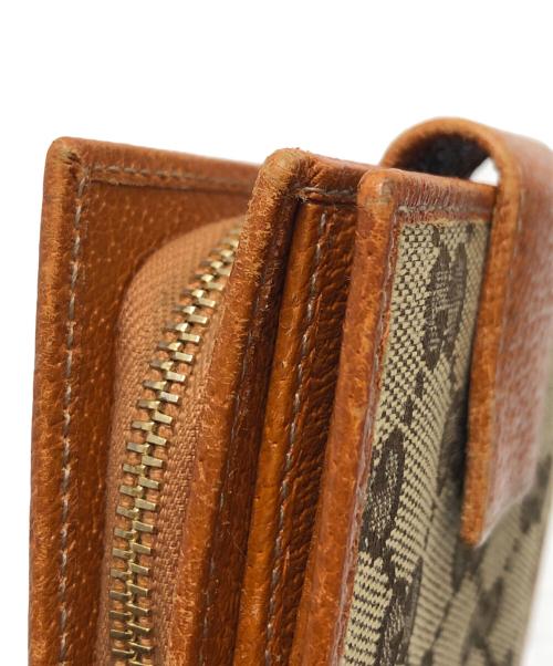 GUCCI（グッチ）GUCCI (グッチ) 二つ折り財布 ブラウンの古着・服飾アイテム