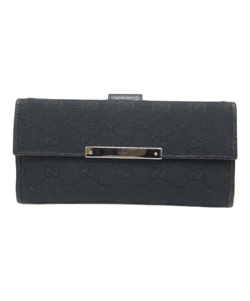 GUCCI（グッチ）GUCCI (グッチ) 長財布 ブラックの古着・服飾アイテム