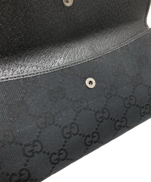 GUCCI（グッチ）GUCCI (グッチ) 長財布 ブラックの古着・服飾アイテム