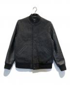 GB sportゴールデンベアスポーツ）の古着「袖レザースタジャン」｜グレー