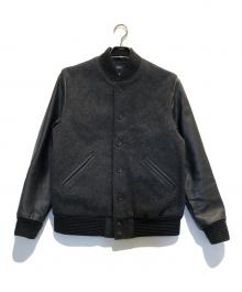 GB sport（ゴールデンベアスポーツ）の古着「袖レザースタジャン」｜グレー