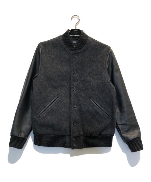 GB sport（ゴールデンベアスポーツ）GB sport (ゴールデンベアスポーツ) 袖レザースタジャン グレー サイズ:Mの古着・服飾アイテム