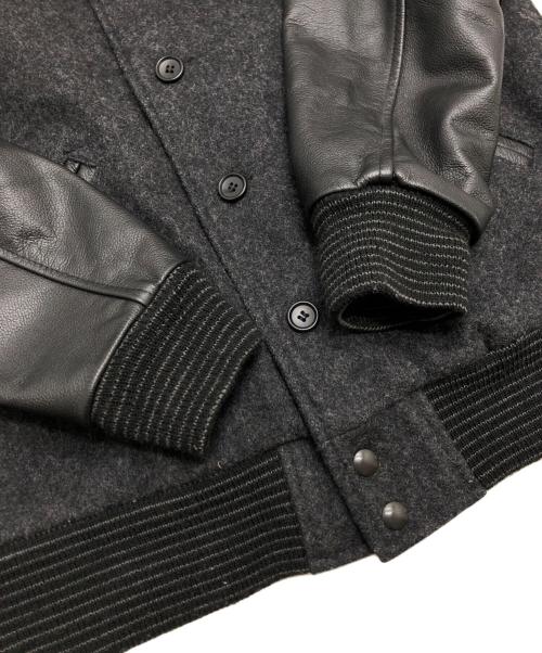 GB sport（ゴールデンベアスポーツ）GB sport (ゴールデンベアスポーツ) 袖レザースタジャン グレー サイズ:Mの古着・服飾アイテム