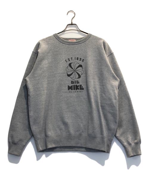BIG MIKE（ビックマイク）BIG MIKE (ビックマイク) プリントスウェット グレー サイズ:XLの古着・服飾アイテム
