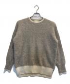 UNITED ARROWSユナイテッドアローズ）の古着「フォックスカシミヤクルーネックニット」｜ベージュ