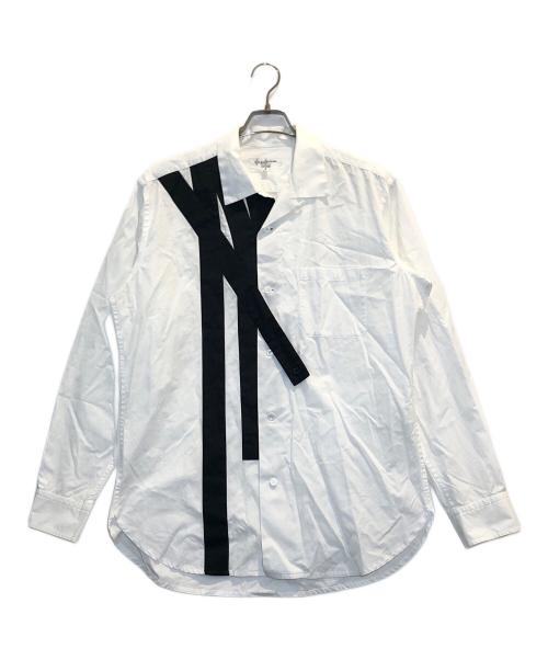 Yohji Yamamoto pour homme（ヨウジヤマモト プールオム）Yohji Yamamoto pour homme (ヨウジヤマモト プールオム) パッチデザインシャツ ホワイト サイズ:サイズ3の古着・服飾アイテム