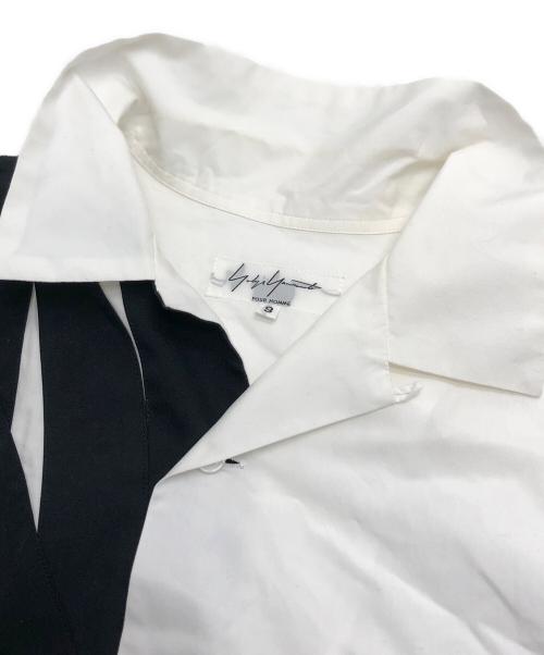 Yohji Yamamoto pour homme（ヨウジヤマモト プールオム）Yohji Yamamoto pour homme (ヨウジヤマモト プールオム) パッチデザインシャツ ホワイト サイズ:サイズ3の古着・服飾アイテム