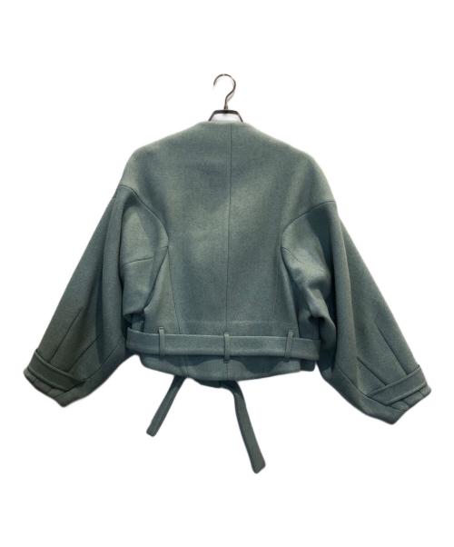 ENFOLD（エンフォルド）ENFOLD (エンフォルド) メルトンリバークロップドジャケット ミントグリーン サイズ:38の古着・服飾アイテム