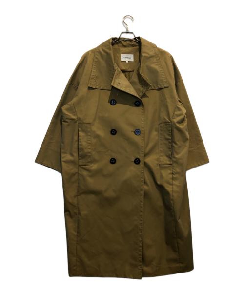 ENFOLD（エンフォルド）ENFOLD (エンフォルド) コットンブレンドダブルボタンロングコート ベージュ サイズ:38の古着・服飾アイテム