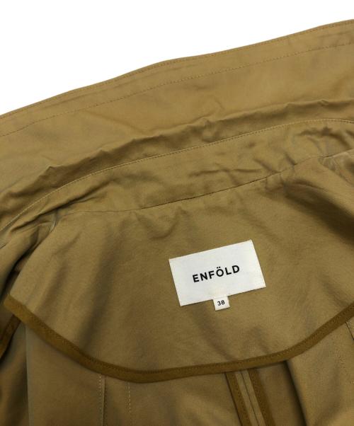 ENFOLD（エンフォルド）ENFOLD (エンフォルド) コットンブレンドダブルボタンロングコート ベージュ サイズ:38の古着・服飾アイテム