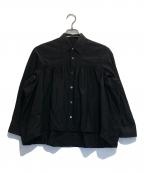 tricot COMME des GARCONSトリココムデギャルソン）の古着「ギャザーシャツ」｜ブラック