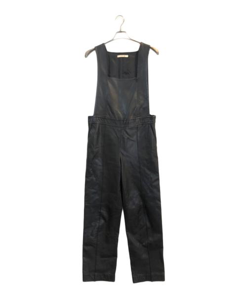 BACCA（バッカ）BACCA (バッカ) ラムレザーオーバーオール ブラック サイズ:36の古着・服飾アイテム