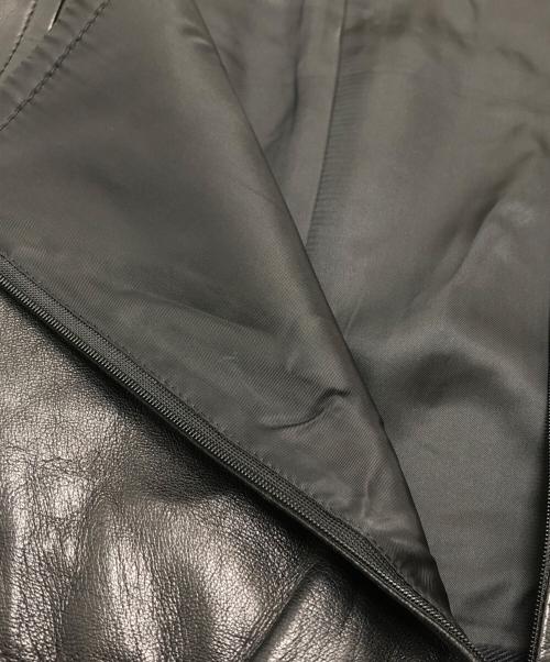 BACCA（バッカ）BACCA (バッカ) ラムレザーオーバーオール ブラック サイズ:36の古着・服飾アイテム