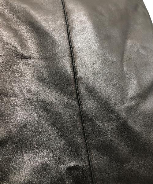 BACCA（バッカ）BACCA (バッカ) ラムレザーオーバーオール ブラック サイズ:36の古着・服飾アイテム