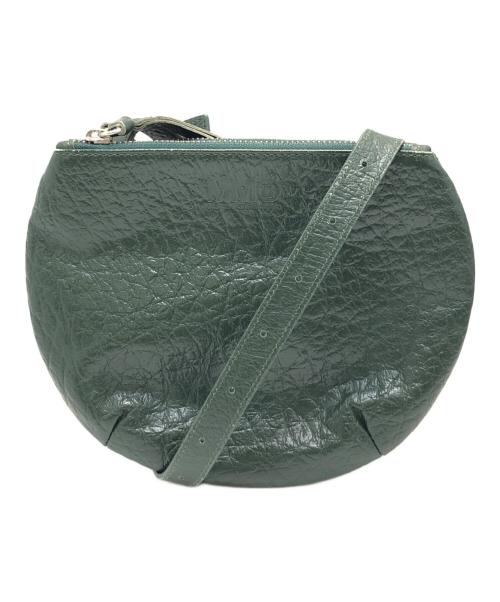 MM6 Maison Margiela（エムエムシックスメゾンマルジェラ）MM6 Maison Margiela (エムエムシックスメゾンマルジェラ) レザーショルダーバッグ グリーン サイズ:表記なしの古着・服飾アイテム