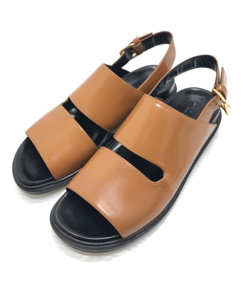MARNI（マルニ）MARNI (マルニ) FUSSBETT SANDAL ブラウン サイズ:サイズ41(25.5CM)の古着・服飾アイテム