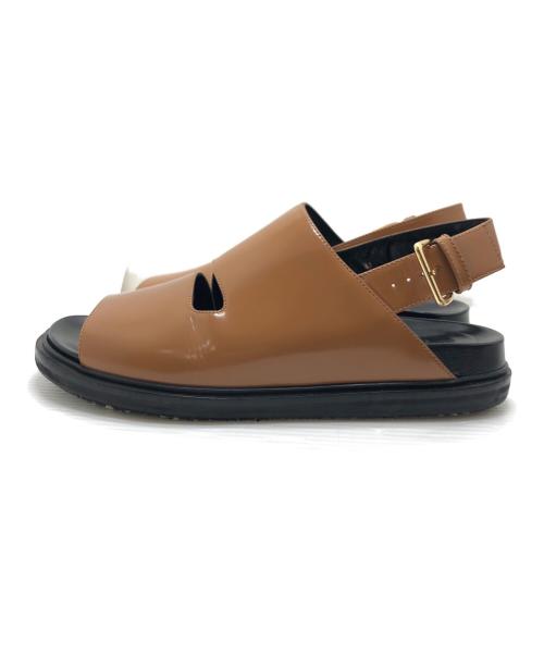 MARNI（マルニ）MARNI (マルニ) FUSSBETT SANDAL ブラウン サイズ:サイズ41(25.5CM)の古着・服飾アイテム