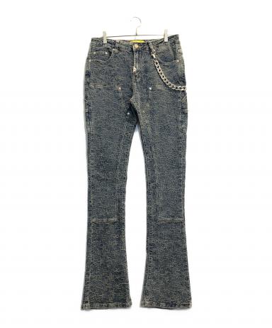 GUAPIカーゴレザー サイズ32 GUAPI OBSIDIAN BLACK CARGO LEATHER PANT | KingStar