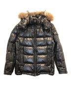 BLACK LABEL CRESTBRIDGEブラックレーベル クレストブリッジ）の古着「ファーダウンジャケット」｜ブラック