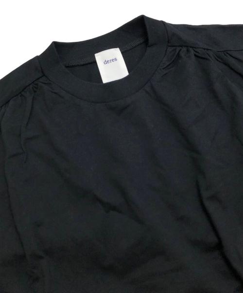 deres（デレス）deres (デレス) クルーネックTシャツ ブラック サイズ:F 未使用品の古着・服飾アイテム