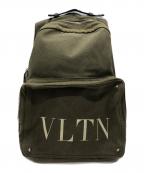 VALENTINOヴァレンティノ）の古着「ロゴ バックパック」｜カーキ