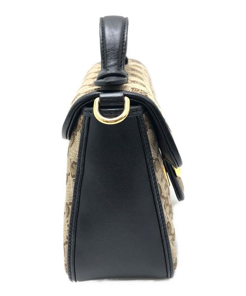GUCCI（グッチ）GUCCI (グッチ) GGマーモントミニトップハンドルバッグ ベージュ サイズ:表記なしの古着・服飾アイテム