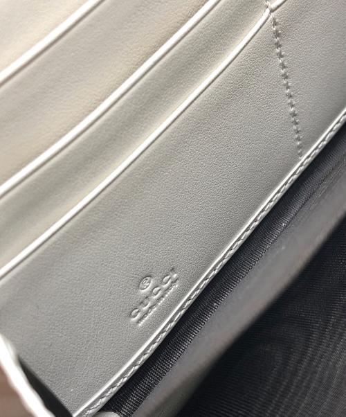 GUCCI（グッチ）GUCCI (グッチ) GGエンボスジップアラウンドウォレット ホワイト サイズ:表記なしの古着・服飾アイテム