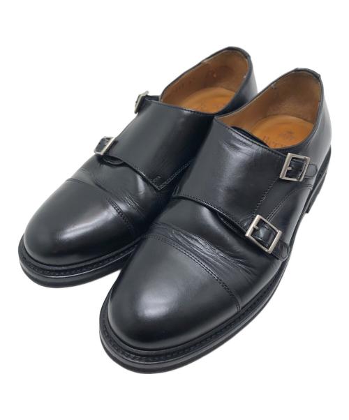 berwick（バーウィック）berwick (バーウィック) UNIVERSAL LANGUAGE (ユニバーサルランゲージ) ダブルモンクストラップシューズ ブラック サイズ:25CMの古着・服飾アイテム