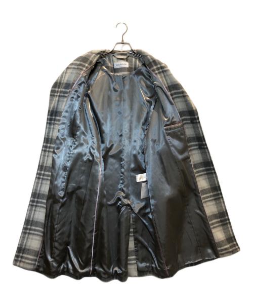 Calvin Klein（カルバンクライン）Calvin Klein (カルバンクライン) チェスターロングコート ライトグレー サイズ:US6(Ｍ-L)の古着・服飾アイテム