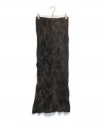 ISSEY MIYAKEイッセイミヤケ）の古着「90'sコーデュロイプリーツスカート」｜ブラウン