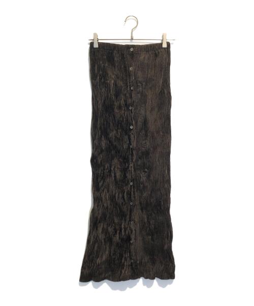 ISSEY MIYAKE（イッセイミヤケ）ISSEY MIYAKE (イッセイミヤケ) 90'sコーデュロイプリーツスカート ブラウン サイズ:Mの古着・服飾アイテム