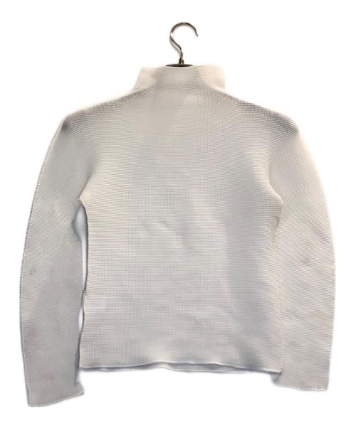 me ISSEY MIYAKE（ミーイッセイ ミヤケ）me ISSEY MIYAKE (ミーイッセイ ミヤケ) プリーツカットソー ホワイト サイズ:Ｌの古着・服飾アイテム